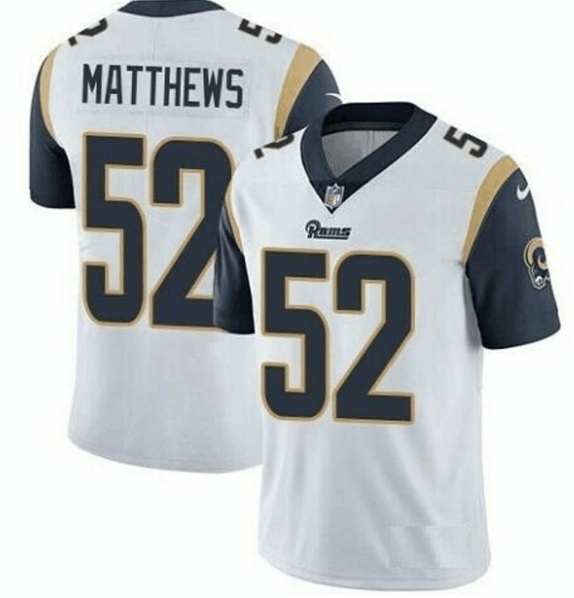 Men's Los Angeles Rams #52 Clay Matthews White Vapor Untouchable Limited Stitched